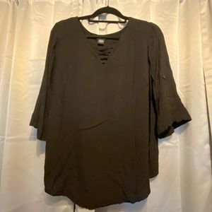 Torrid Black Blouse w/ Neckline Detail